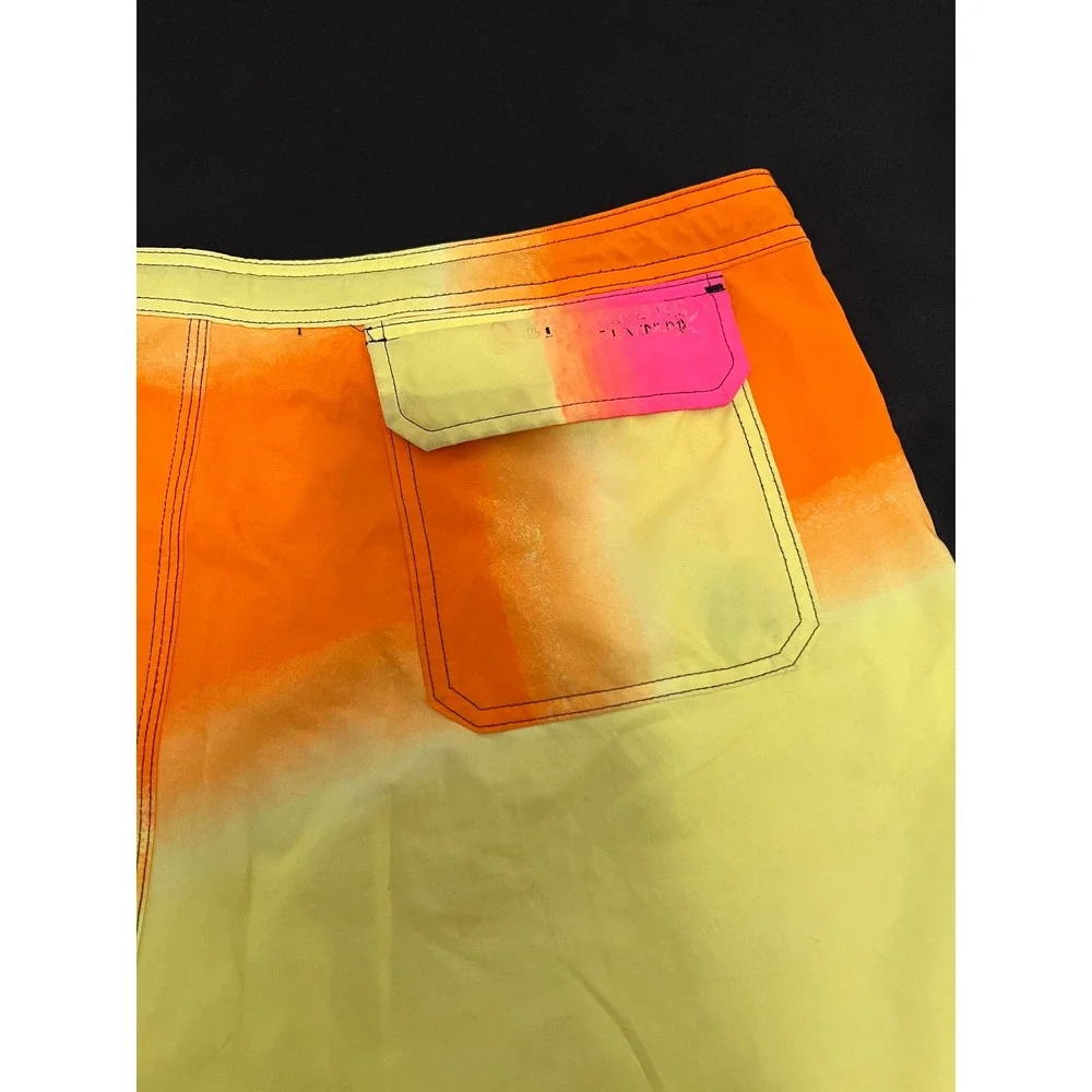 Billabong Platinum X PX3 Board Shorts Mens 36 Neon Orange Yellow Pink Gradient